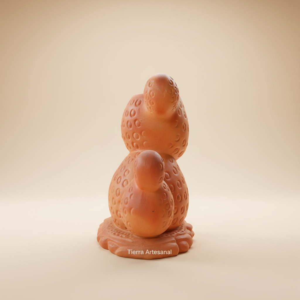 Matera de Barro con Figura de Cactus