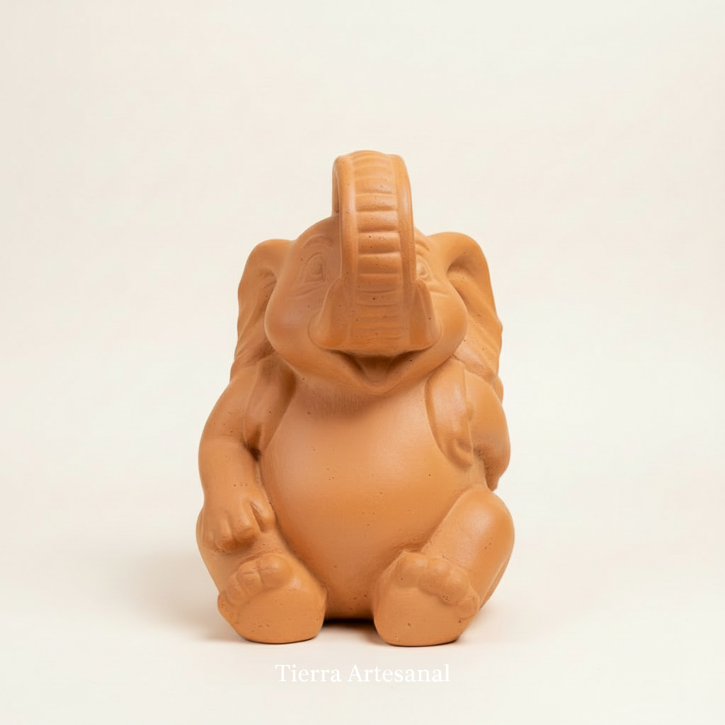 Matera elefante frontal fondo crema marca de agua Tierra Artesanal