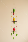 Loros Colgantes Cerámica - Fondo Neutro