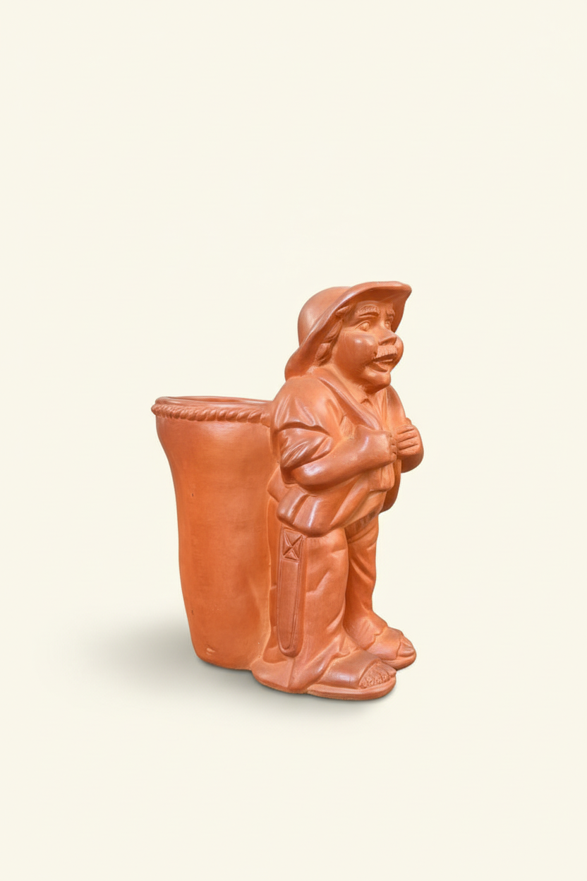 Matera de Barro Campesino con Mochila